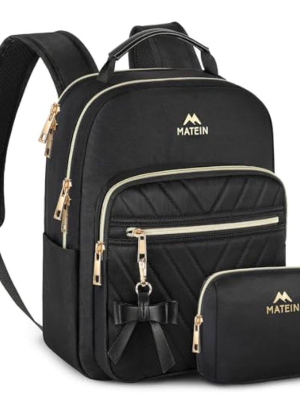 Mini Backpack Purse Waterproof Polyester Women Daypack Detachable Bow Small
